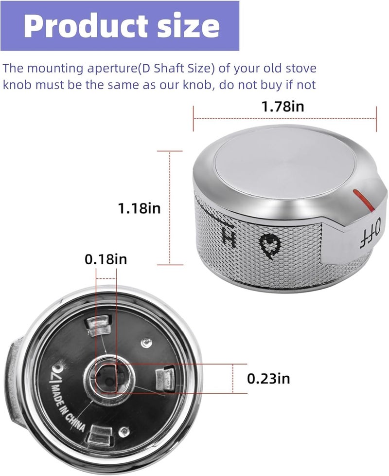 Maigoo W11030413 Range Knob Replacement,Fits for Whirlpool KitchenAid Stove Knobs,Replaces W11027434,W10643306,W10786063,PS11770322, AP6038805-1 Year Warranty - Image 3